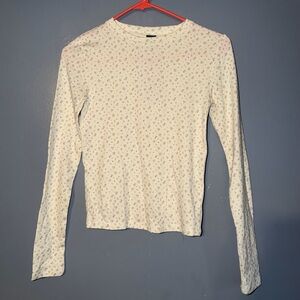 Floral Long Sleeve Crop Top – Women’s Small (New with Tags)